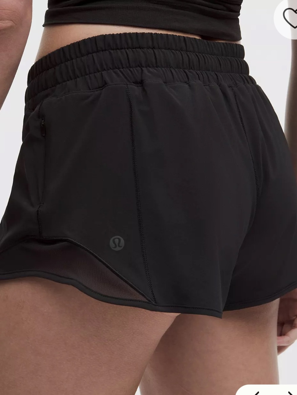 lululemon Women's Hotty Hot Black Shorts Size 2